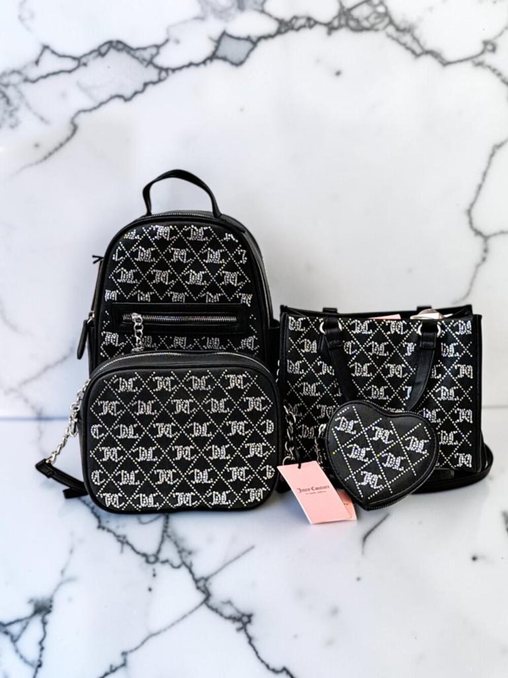 Juicy Couture Black Crystal Crush Four Piece Bundle Set NWT
